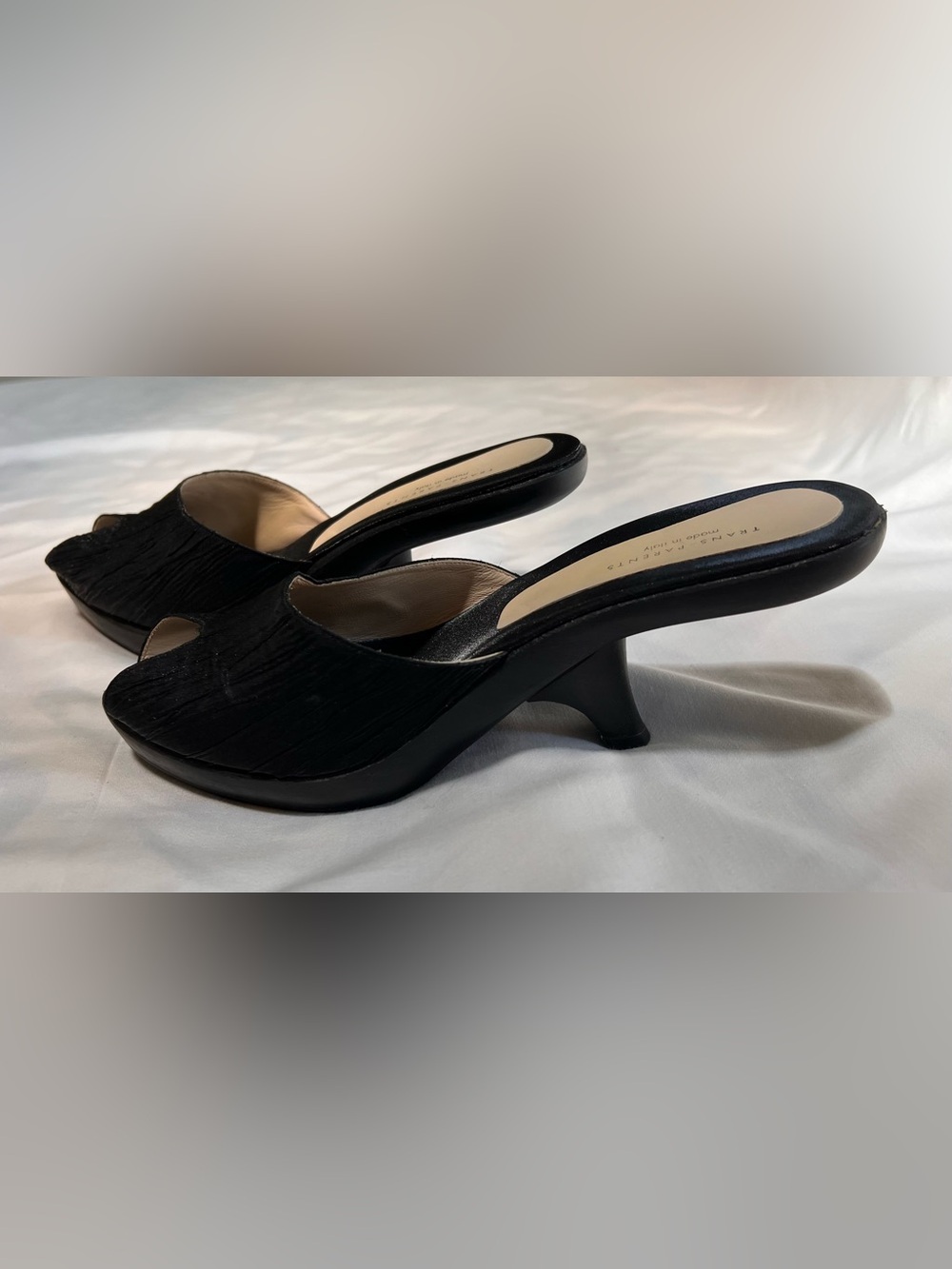 Stuart Weitzman Black Open-Toe Slip-On Platform Mules - NWT - Women’s Size 40